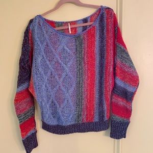 Colorful Free People Sweater